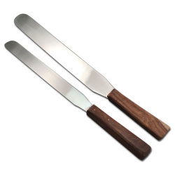 Spatula With Wooden Handle And 8" Stainless Steel Blade