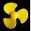 propeller-with-3-wide-blades-90-mm-outer-diameter-yellow