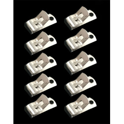 Fahnestock Clips, Spring Clips, Plated Steel